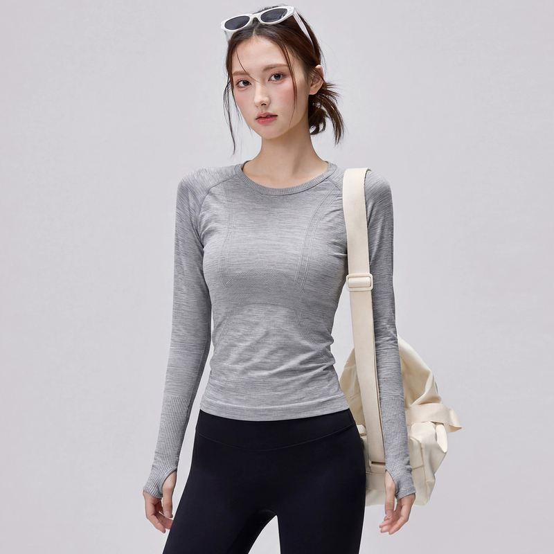 Iuiu Null Slim Fit Sports Top for Women, Autumn and Winter Fitness Running Breathable Yoga Long-Sleeved Pilates Training Clothes