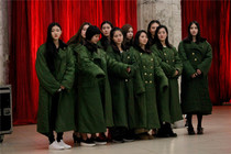 Military coat winter shirt for men and women new winter thickened long security cold storage cotton clothing old-fashioned oriental