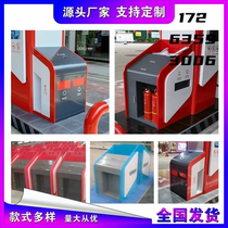 Gas station trash can multifunctional safety cleaning service desk anti-fouling fire extinguisher box with drawer fire trash can