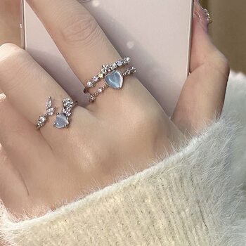 New love open ring women's light luxury niche design