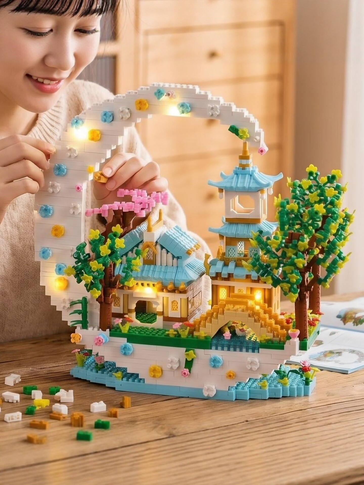 2026 New Guanghan Palace Building Blocks Adult Edition Highly Difficult and Giant Assembly Toy Model Girls Birthday Gift
