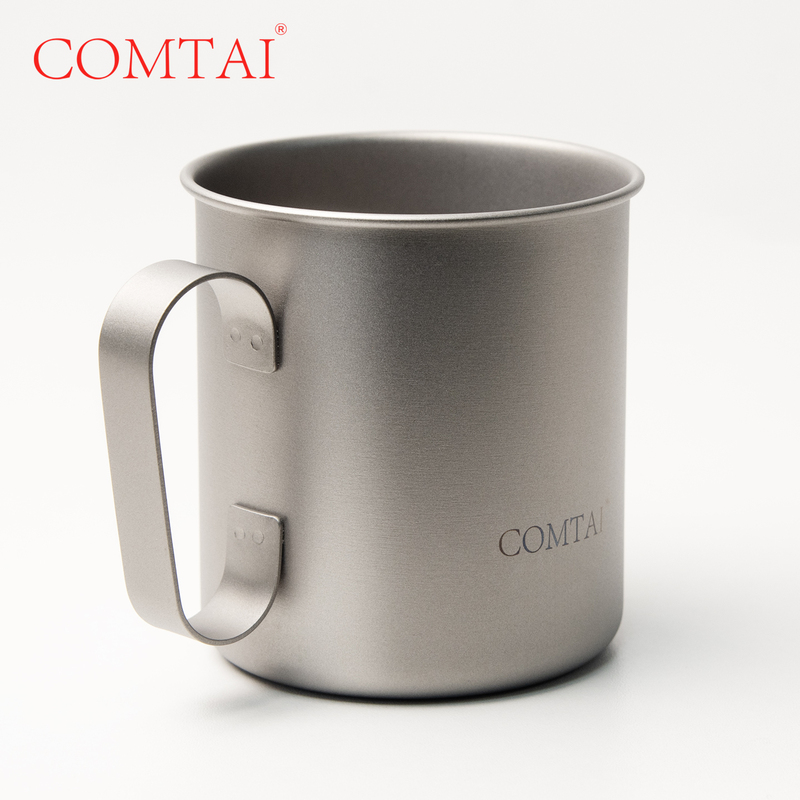 Comtai Pure Titanium Water Cup Mug with Handle Large Capacity Summer Healthy Tea Cup Outdoor Single-Layer Men's Cup Comtai Pure Titanium Water Cup Mug with Handle Large Capacity Summer Healthy Tea Cup Outdoor Single-Layer Men's Cup