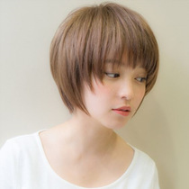 Wig girls ort hair temperament oblique fringe soft girl wig