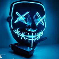 2pcs led light mask Halloween costume prop Scary Face mask