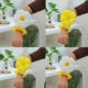 Запястье яйцо цветок белый+желтый смешанный 20