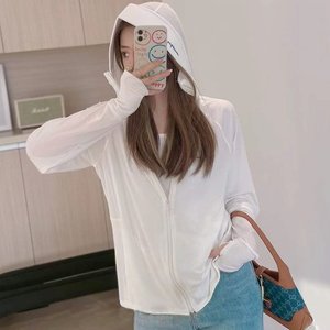 Brand sun protection clothing summer ice silk thin travel top trendy brand clothes with hat