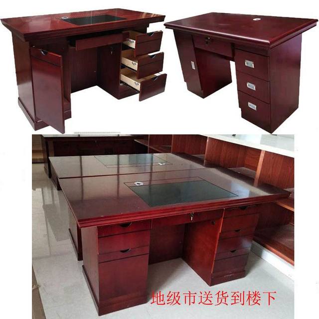 1.2m 1.4m veneer paint desk ໄມ້ແຂງຄອມພິວເຕີ desk ລະດັບກາງ desk ຂຽນ desk ນາຍຈ້າງ desk ພະນັກງານ desk