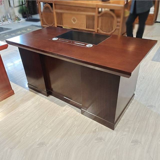 1.2m 1.4m veneer paint desk ໄມ້ແຂງຄອມພິວເຕີ desk ລະດັບກາງ desk ຂຽນ desk ນາຍຈ້າງ desk ພະນັກງານ desk