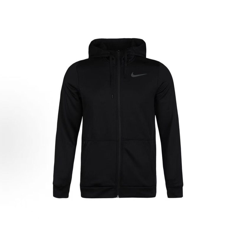Nike Therma Full-Length Zipper Black Training Hooded Jacket Cu6232-010