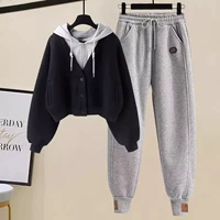 Черные осенние тонкие штаны