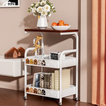 Medium-old storage rack coffee table trolley sofa edge table
