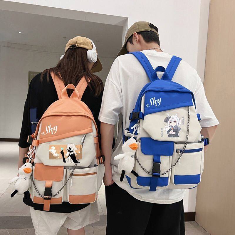 Sky Light Encounter Backpack for Girls and Boys, Middle and Elementary School Students, Grades 3 to 6, Large Capacity, Korean Version, Anime Style Double Shoulder Backpack Sky Light Encounter Backpack for Girls and Boys, Middle and Elementary School Students, Grades 3 to 6, Large Capacity, Korean Version, Anime Style Double Shoulder Backpack