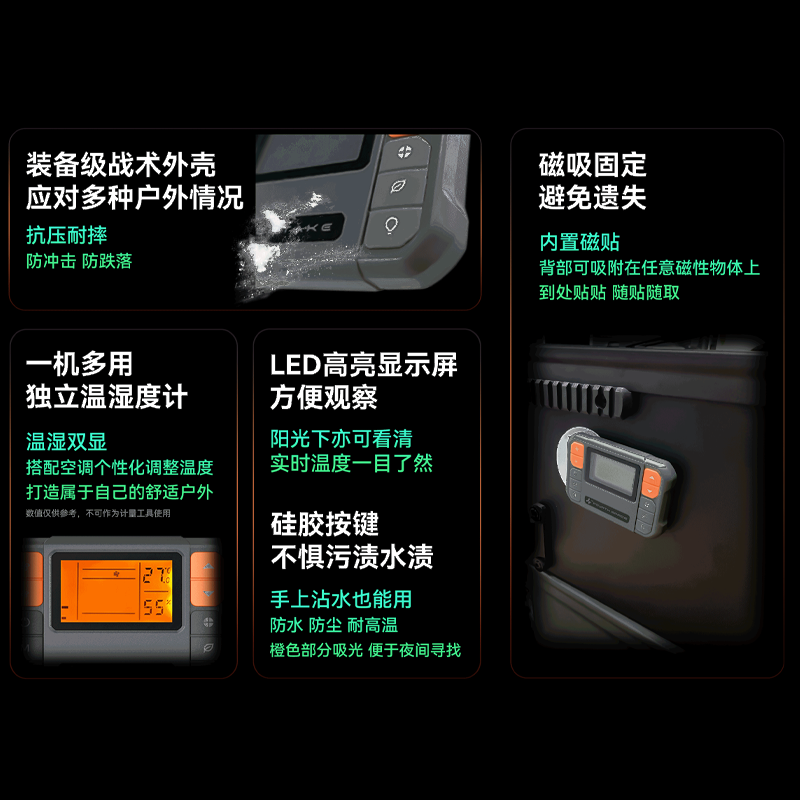 Fourth Space Tactical Remote Control with Temperature and Humidity Control Function, High-Brightness Display, Air Conditioner Wireless Remote Control