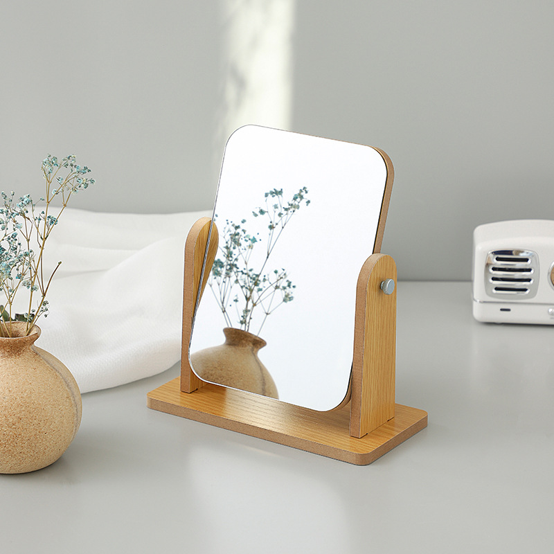 2926 Minimalist Mummified Makeup Mirror Rotating Tabletop Makeup Mirror Subdesktop Student Dorm Room Folding Makeup Mirror Portable