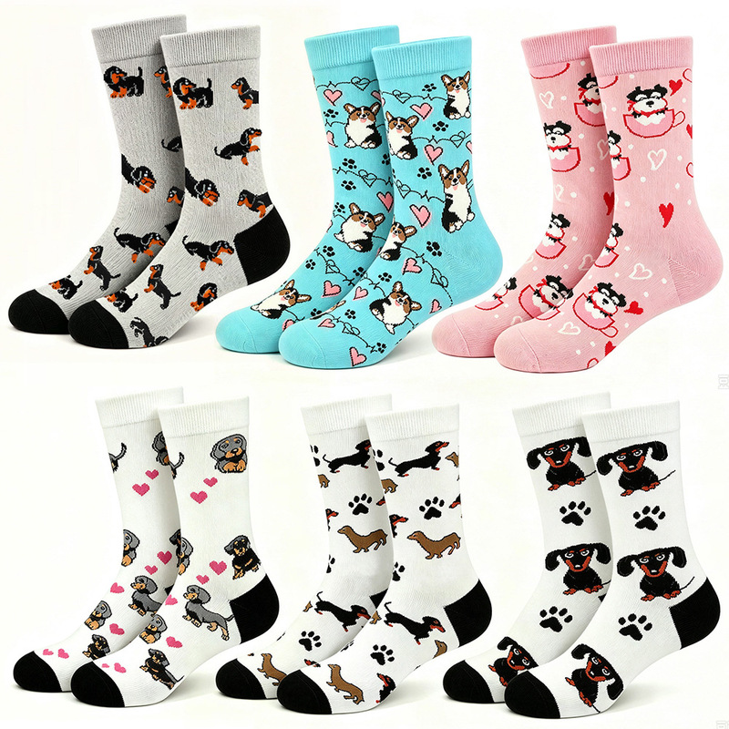 Cross-Border Trendy Socks with Animal Patterns, Dog Socks, Unisex Mid-Calf Floral Socks, Amazon Trendy Socks Cross-Border Trendy Socks with Animal Patterns, Dog Socks, Unisex Mid-Calf Floral Socks, Amazon Trendy Socks