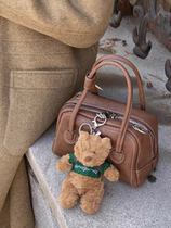 Vinzai Boston Retro Teenage Girl Merade Small Square Bag Diagonal Satchel Handbag with a mobile phone cafeorme