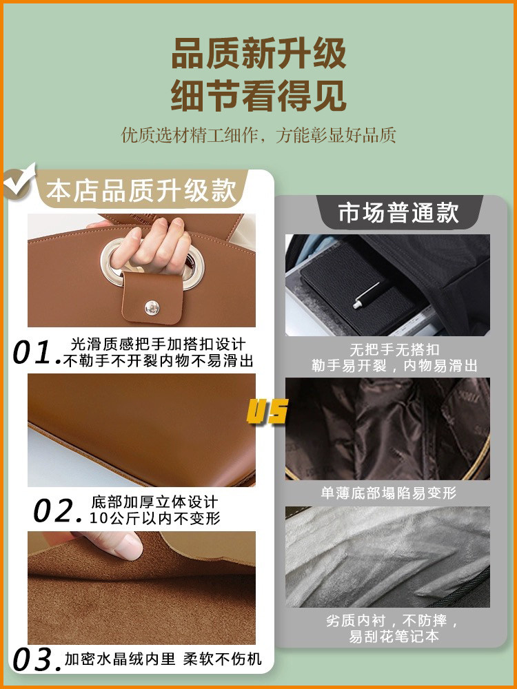 Naidun Laptop Tablet Handbag Macbookpro13.3Air 15.6inch Lenovo Matebook 14inch ThinkPad Huawei16 Xiaoxin Air Hp