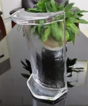 Perforated curved brick colored transparent crystal glass tile partition background wall internet celebrity same design background partition