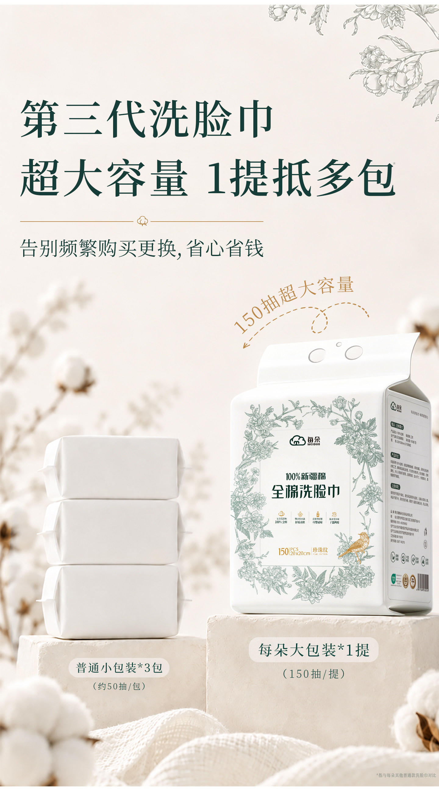 安享好物 安享A级洗脸巾-每朵全棉洗脸巾 国标