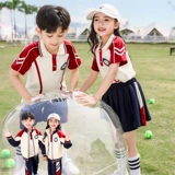 Хлопковая детская летняя одежда для детского сада, спортивная летняя форма для школьников, комплект, в британском стиле