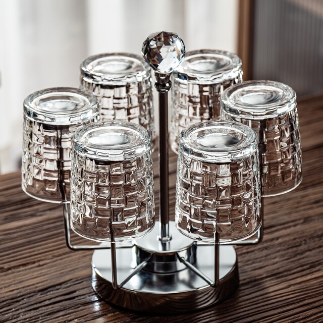 German imported rattan glass water cup for home living room hospitality set with good looks for making tea, drinking juice and beer cup