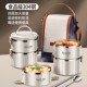 German Imported Insulated Lunch Box, Stainless Steel, Large Capacity, Double-Layer Lunch Box for Office Workers, Student Lunch Box