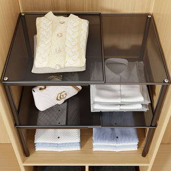 German Imported Retractable Wardrobe Dividers, Layering Organizers, Storage Racks, Space Utilization in Clothes Cabinets, Pull-Out Cabinets