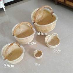 First-layer bamboo dustpan, willow dustpan, hand-woven willow basket, storage basket, bunker basket, farmhouse steamed bun