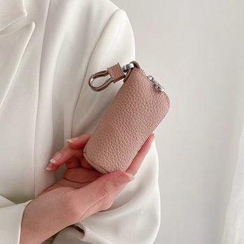 New Key Bag, Multifunctional, Men's and Women's Household Waist Bag, Soft Leather Texture Key Bag, Compact Car Key Bag