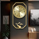 2026 New Model New Chinese-Style Brass Fortune and Prosperity Living Room Decoration Silent Wall Clock High-End Wall-Mounted Quartz Clock