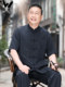 唐装男中老年人新中式国风夏季衣服爷爷短袖爸爸夏装套装2025新款