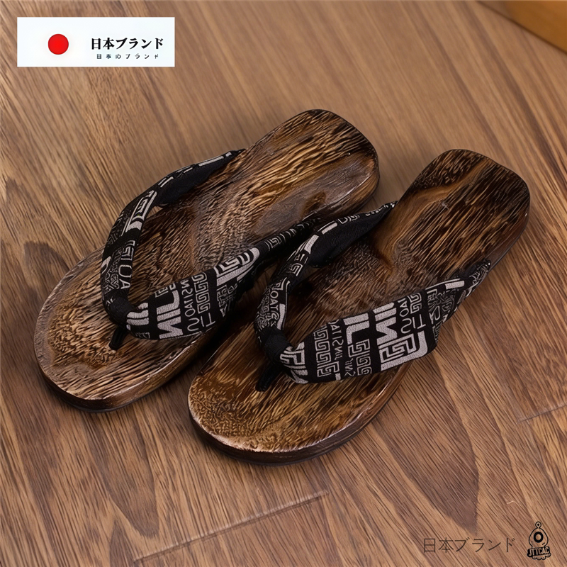 Japanese Jt Wooden Clogs for Men and Women, Couple Style Wooden Clogs, Men's Summer Non-Slip Wooden Shoes, Cosplay Wooden Clogs