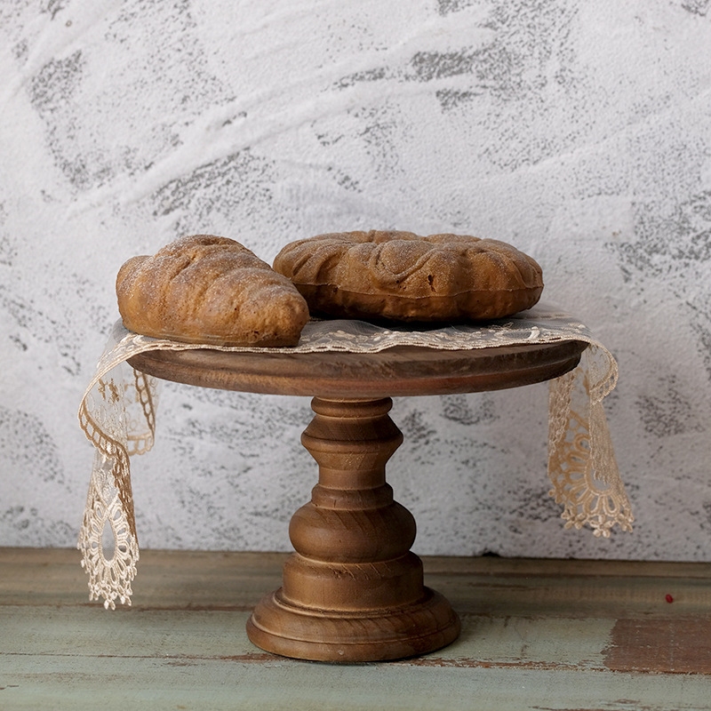 Tall Cake Stand with Solid Wood Tray, Vintage Japanese and Nordic Style Cake Decoration, Dessert Table Wedding and Homestay Props Tall Cake Stand with Solid Wood Tray, Vintage Japanese and Nordic Style Cake Decoration, Dessert Table Wedding and Homestay Props
