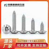 (M3 9M4 2M4 8) 304 stainless steel screws large flat head self-tapping screws round head cross wood screws