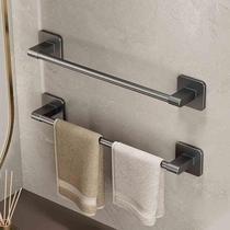 Towel rack bathroom punch-free wall-mounted storage rack bathroom towel single pole toilet toilet storage rack