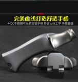 440c из нержавеющей стали из нержавеющей стали алюминиевая ручка король летающий тигр плоская кожа Slingshot Охота на охоту со конкурентоспособным куриным королем зажимает вокруг головы летающий тигр