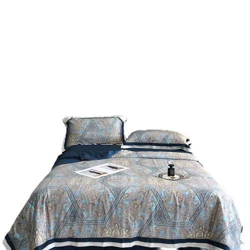 Ретро прохладное одеяло, шелковистый элитный комплект, европейский стиль, 4 предмета, простой и элегантный дизайн