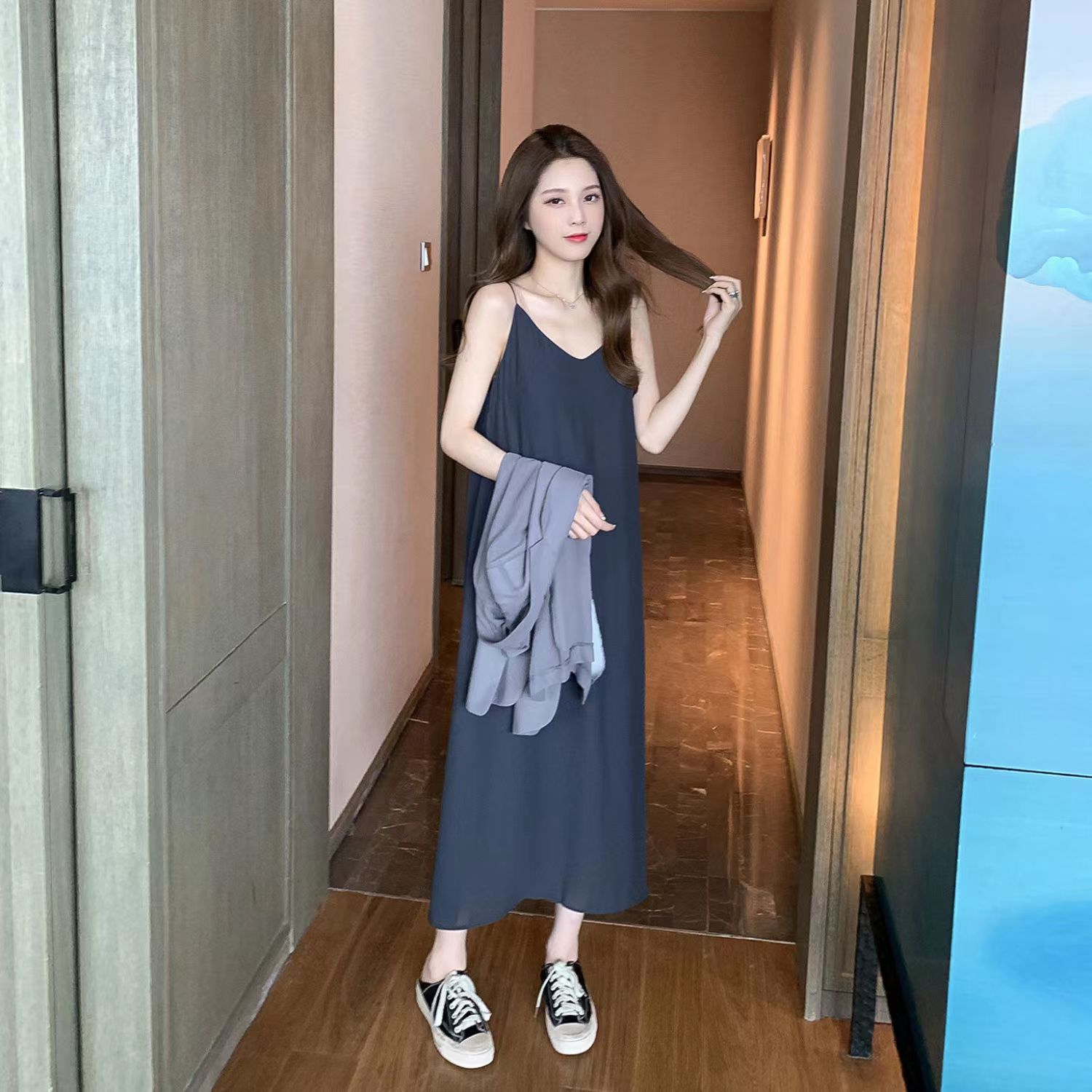 Lactation Suit Spring Autumn Out of fashion Laced Clothing Spicy Mother's Spring Clothing Dress dress Dress Breastfeeding Period Summer Postnatal Outwear-Taobao