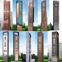 Spiritual fortress paint fortress vertical shopping mall column sign real estate antique village custom-made sign community sign