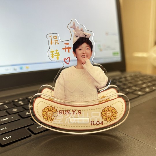 孙颖莎王楚钦工位搭子桌双面亚克力摆件莎头年画娃娃人形立牌周边