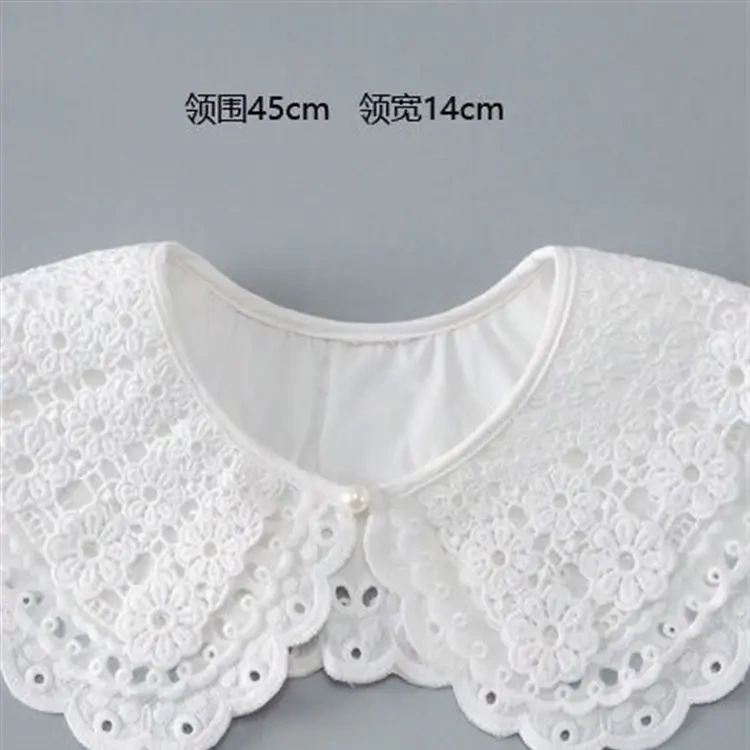 Three-Layer Fake Collar for Women, Versatile Collar with Embroidery, Doll Collar, Lace Cape, Hollow Decorative Collar, Lace Trim for Outerwear¥ Three-Layer Fake Collar for Women, Versatile Collar with Embroidery, Doll Collar, Lace Cape, Hollow Decorative Collar, Lace Trim for Outerwear¥