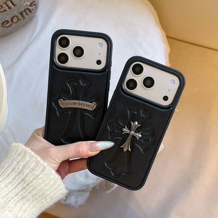Trendy Fashionable Chrome Hearts iPhone Vintage Metal iPhone Case for iPhone 13 - 17 - view 7