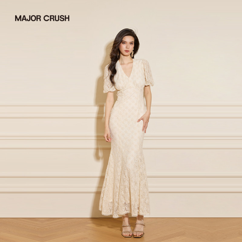 MAJOR CRUSH новое летнее кружевное платье moonlight white tea white элегантная длинная юбка, уменьшающая возраст, 6993 Изображение 1