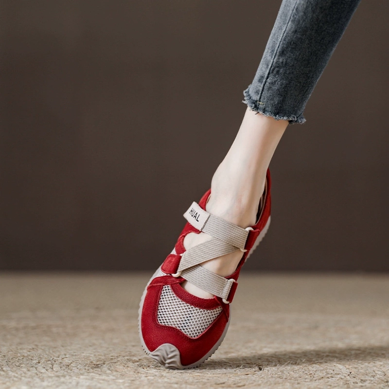 Spanish Niche Brand Summer New Thick-Soled Closed-Toe Sandals for Women with Velcro, Hollow and Breathable, Agan Sneakers Spanish Niche Brand Summer New Thick-Soled Closed-Toe Sandals for Women with Velcro, Hollow and Breathable, Agan Sneakers