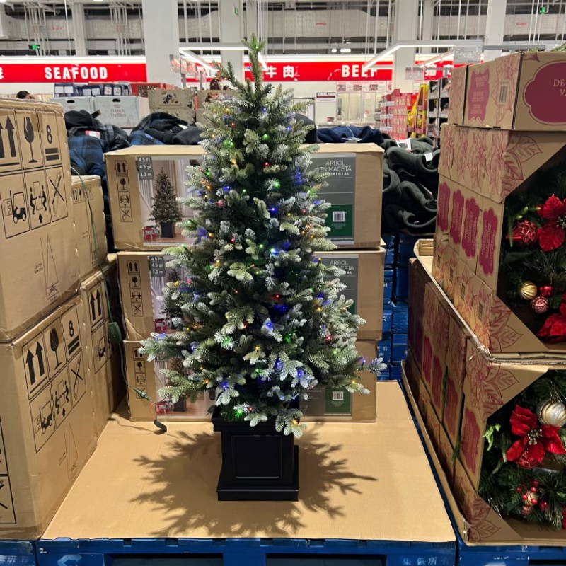 Open City Guest Costco Christmas Home Pendulum simulation Small Christmas tree basin Tree festive decorations 130cm-Taobao