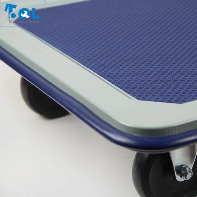 Tunide Folding Handcart Ultra-Quiet Flatbed Cart, Pull Cart, Trailer, Push Cart, Yellow Large and Small Sizes