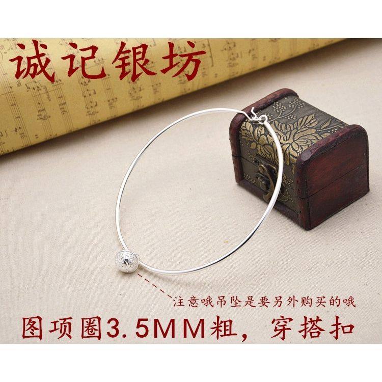 New Silver Collar Miao Ethnic Necklace Silver Jewelry for Girls and Babies Handmade Vintage Choker Parent-Child Style High-End