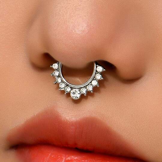 European and American hole-free nose ring, no punching nose nail, non-perforated U-shaped nose clip, piercing jewelry, no hole nose ring
