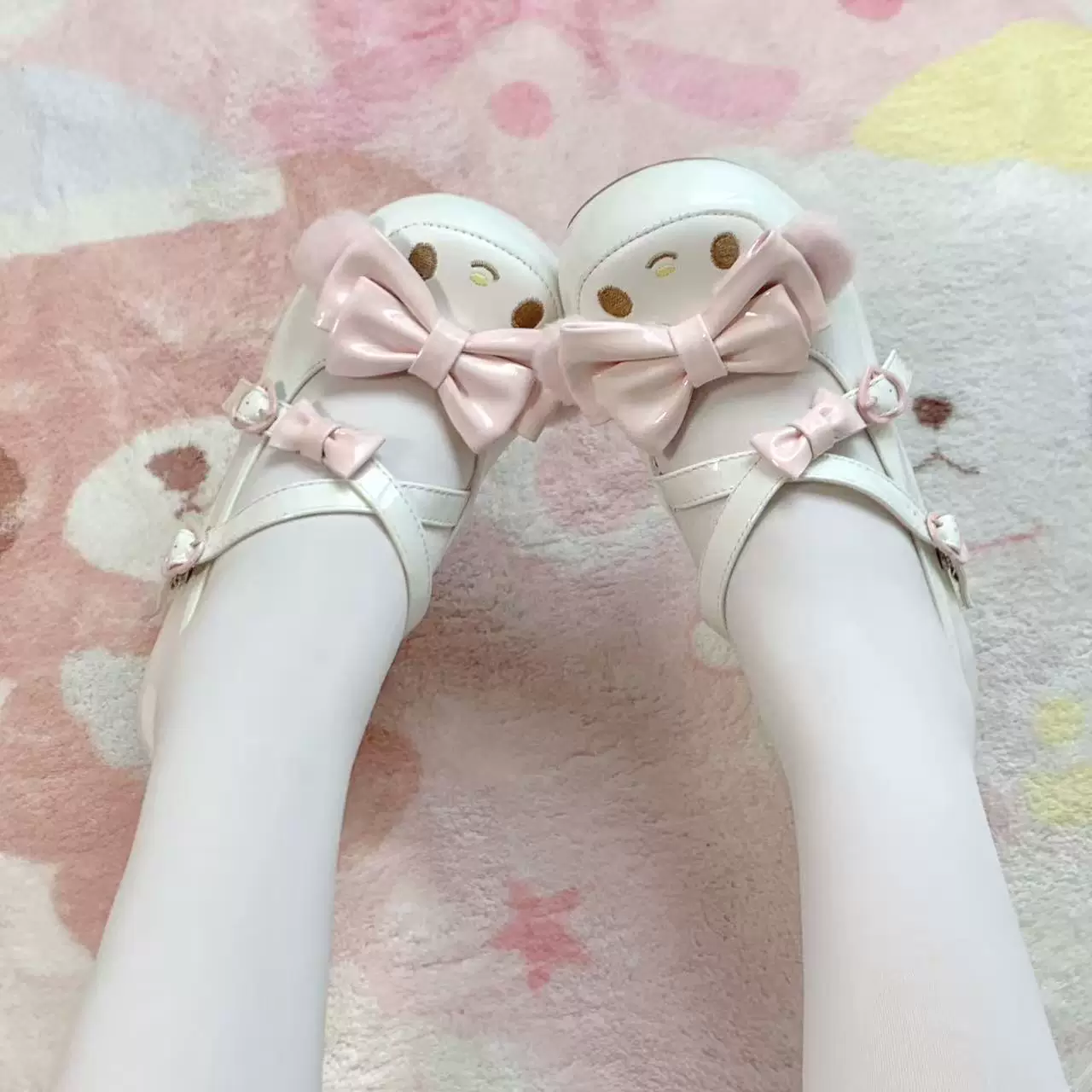 В наличии [Sweetheart Bunny] Ханамакі жареный рис Милый кроличий уши лолита обувь