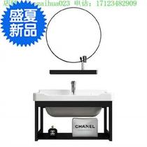Pin storage rack washbasin cabinet combination office company support rack washbasin wall-mounted integrated mirror overall 1 handwashing